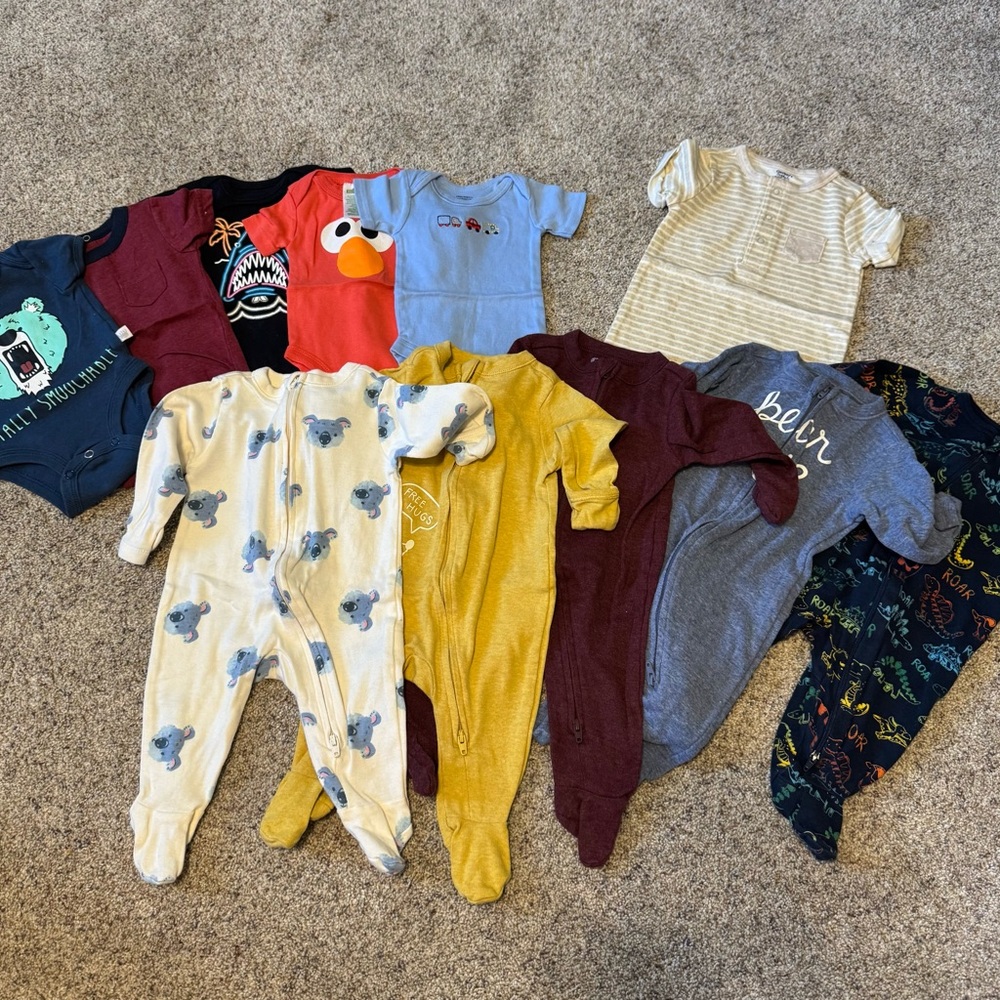 0-3 months baby boys clothing lot